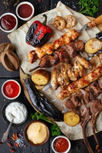Triple J's on kabobs