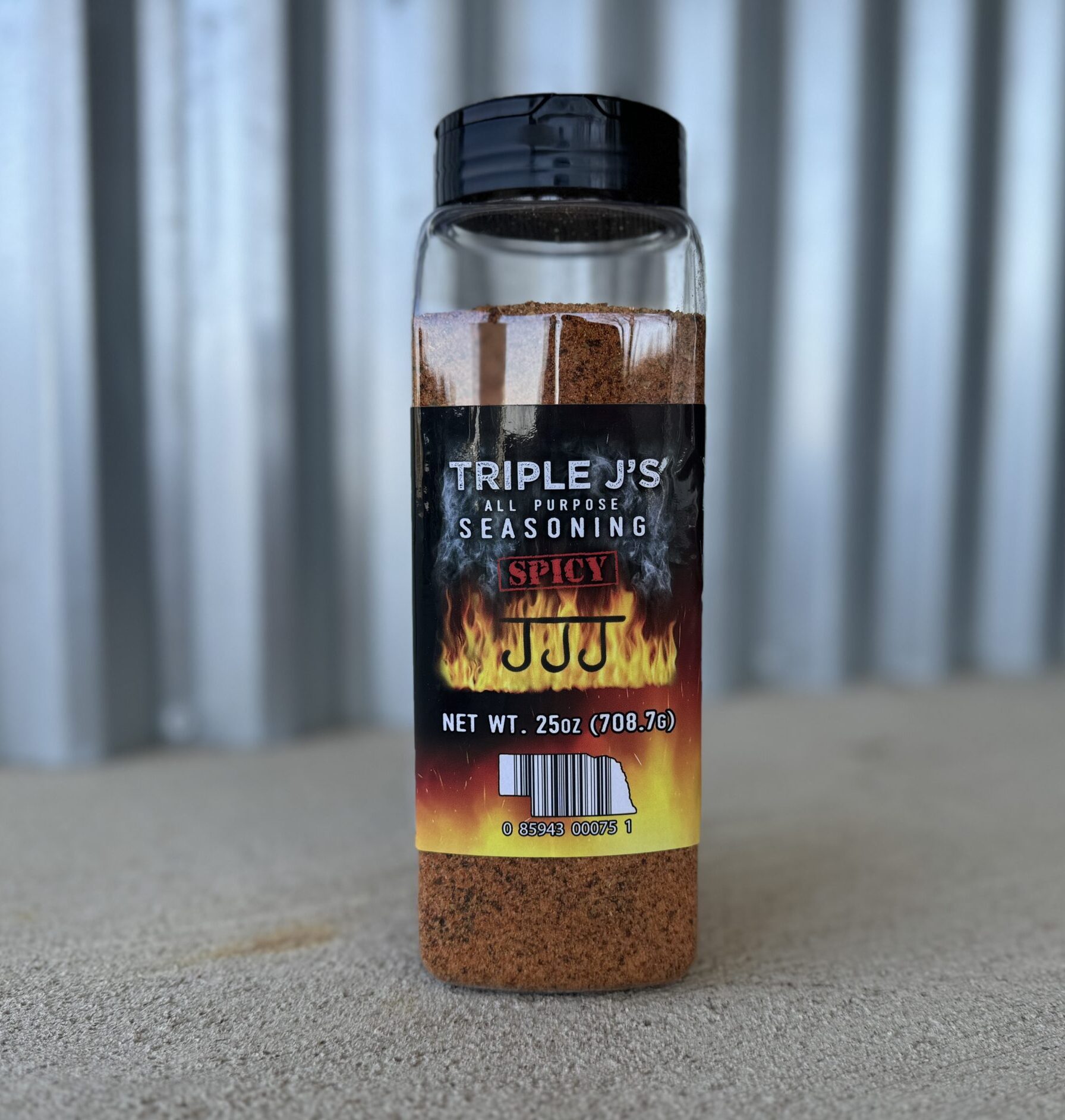 Triple J's Seasoning 25.0 Oz Spicy Bottle